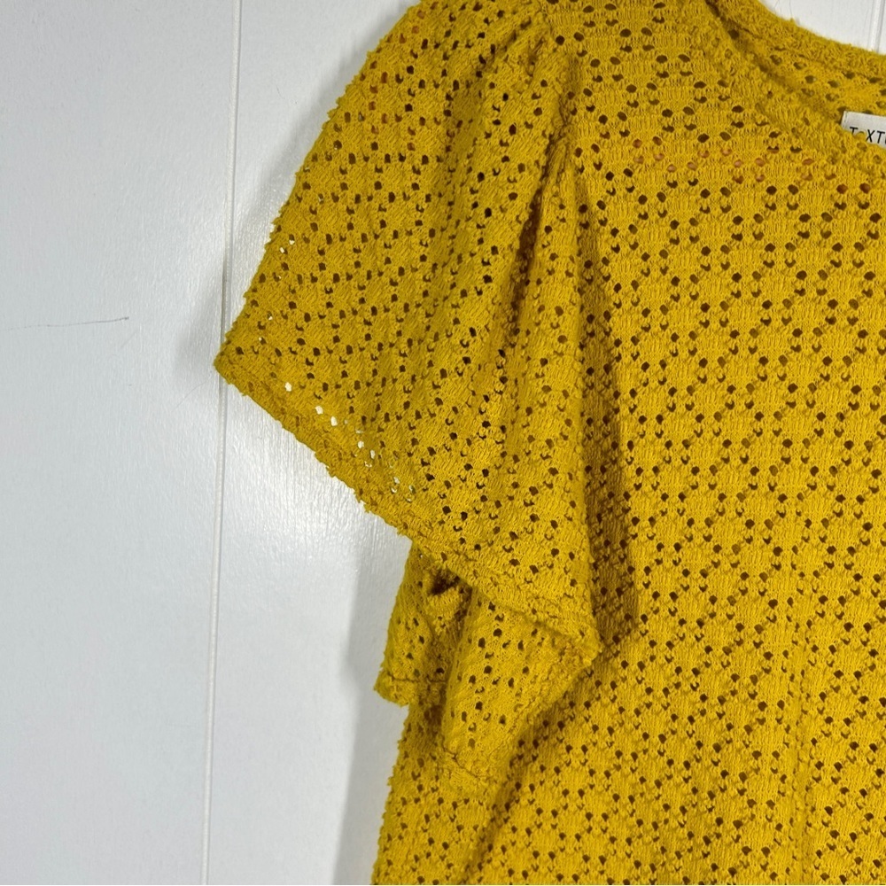 Madewell Texture & Thread Eyelet Flutter-Sleeve T… - image 5